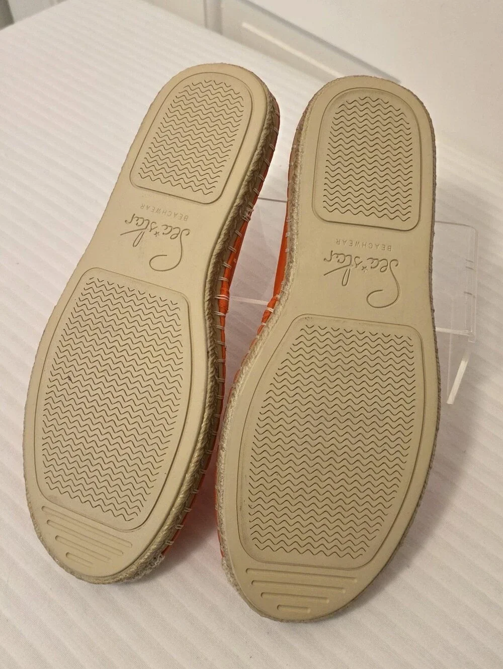 Sea Star Women's Orange Beachcomber Espadrilles - Beachwear Size 9, Colorful